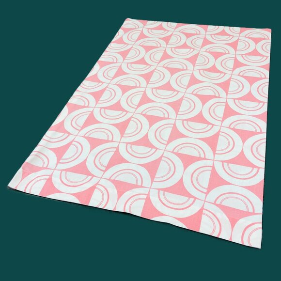 Vintage 70s Truprest Daringly Danish Pink Pillowcase SINGLE: Mod Geometric - Picture 4 of 14